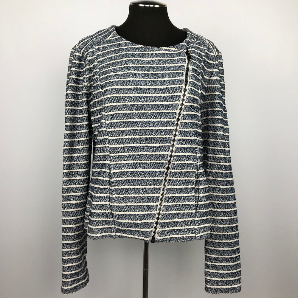 Lou & Grey Moto Sweater Jacket Size Large